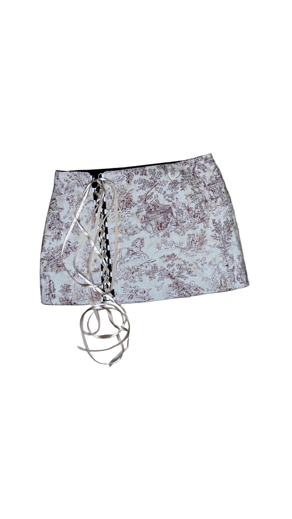 Maroon Toile Skirt