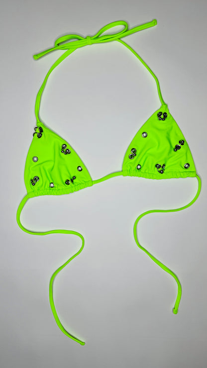 Lime Green Pierced Bikini