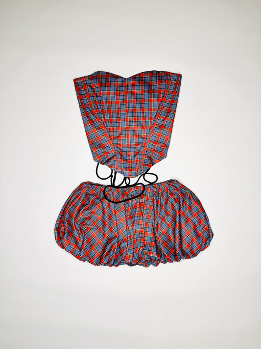 Red Plaid Set