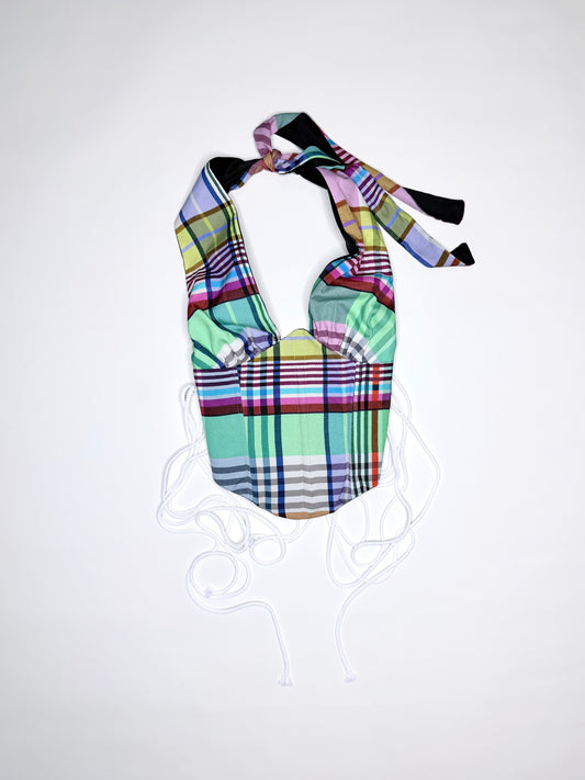 Multicolor Plaid Halter