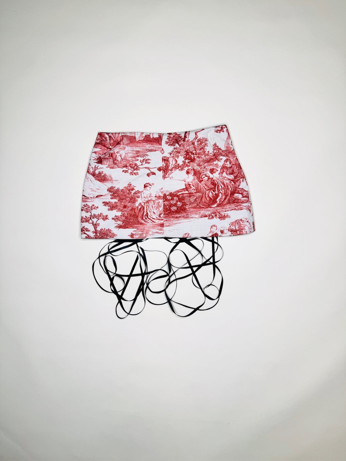 Red Toile Skirt