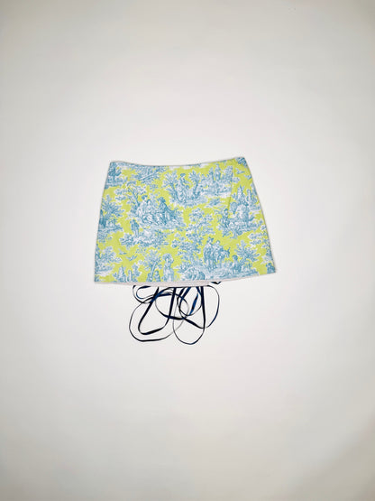 Teal Toile Skirt