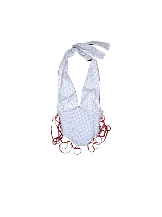 White and Red Polka Dot Halter