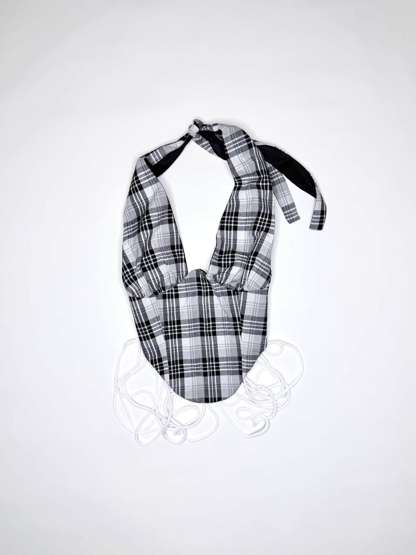 Black Plaid Halter
