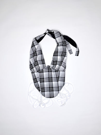 Black Plaid Halter