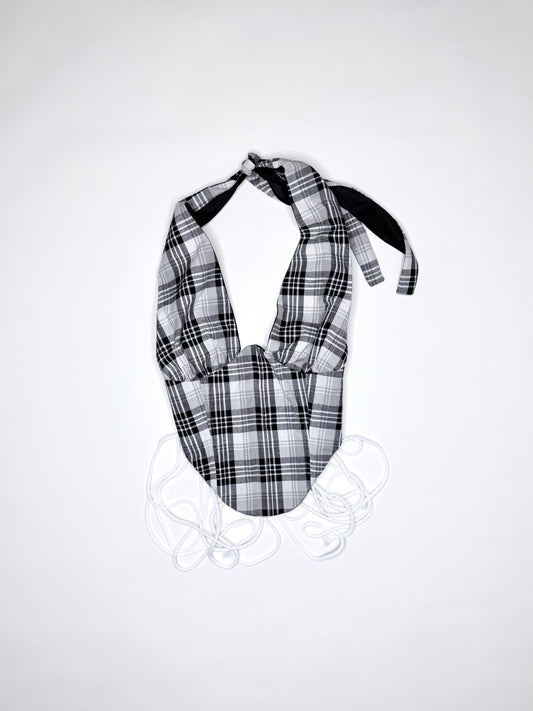 Black Plaid Halter
