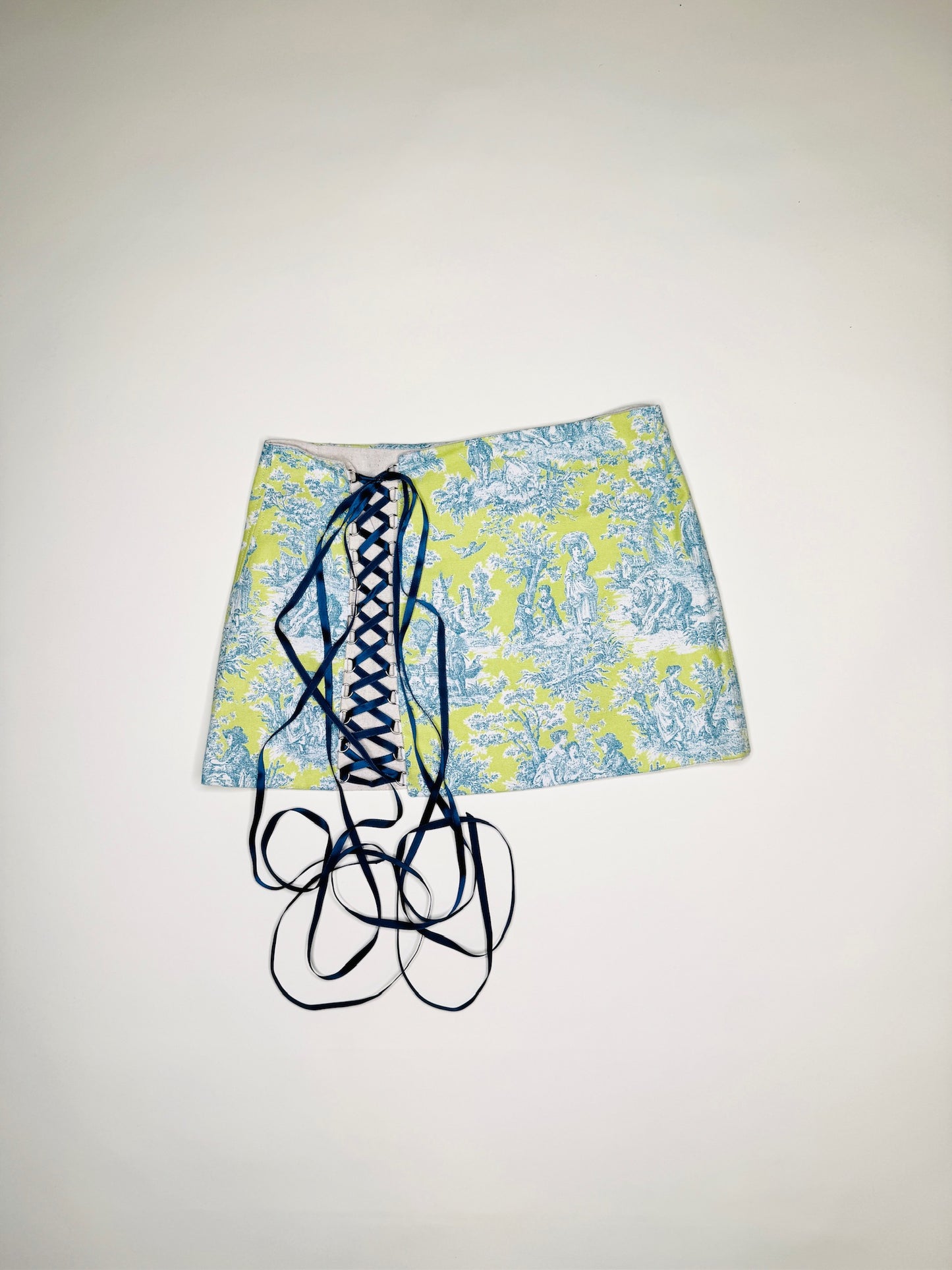 Teal Toile Skirt