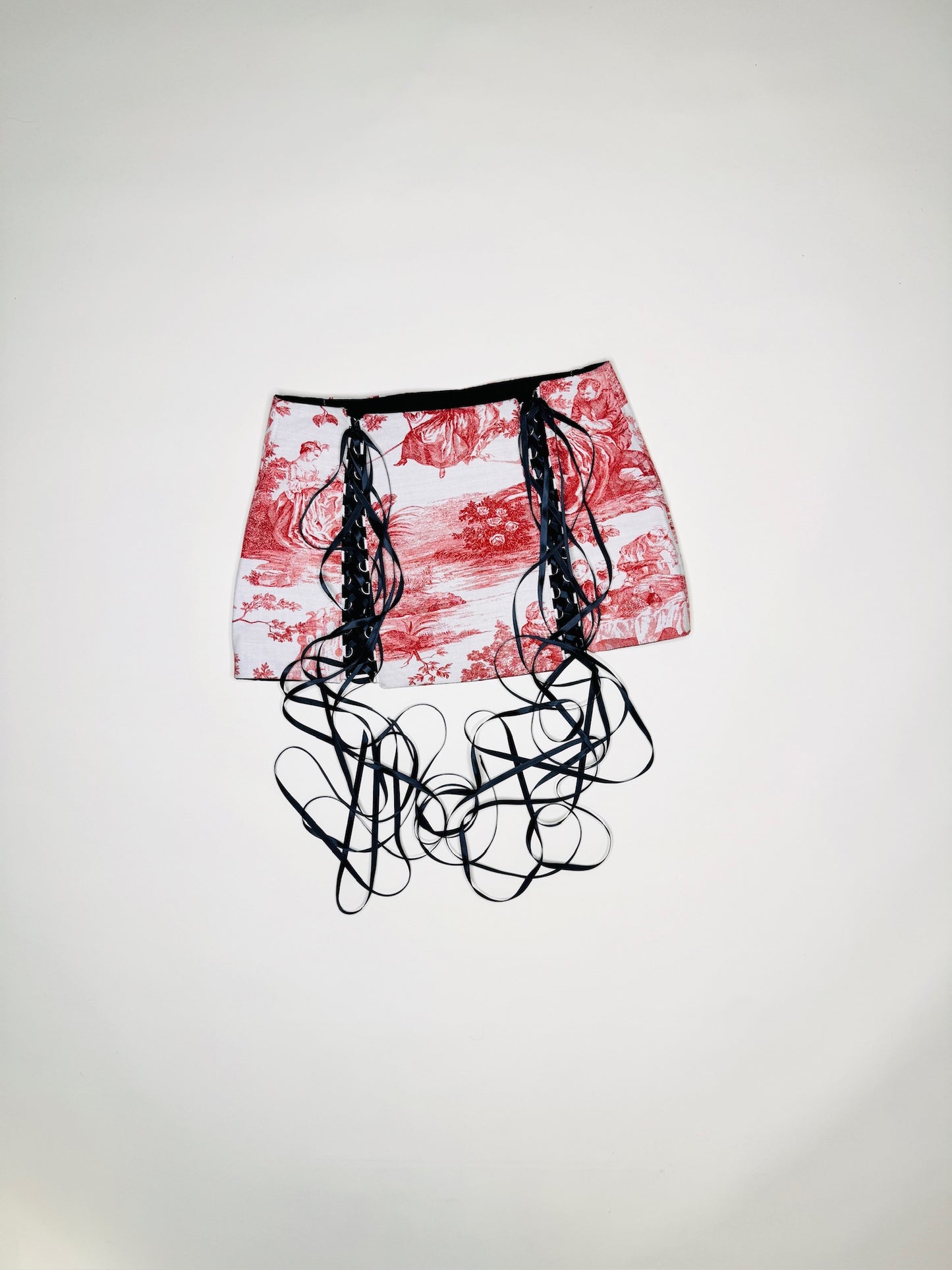 Red Toile Skirt