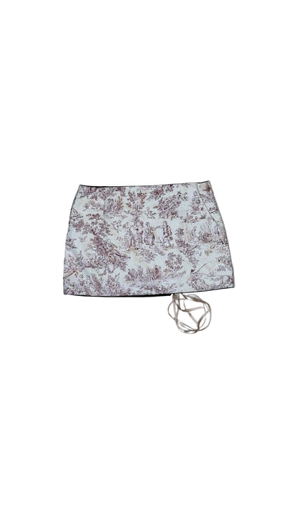Maroon Toile Skirt
