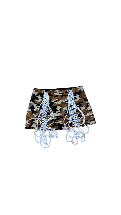 Tan Camo Lace-Up