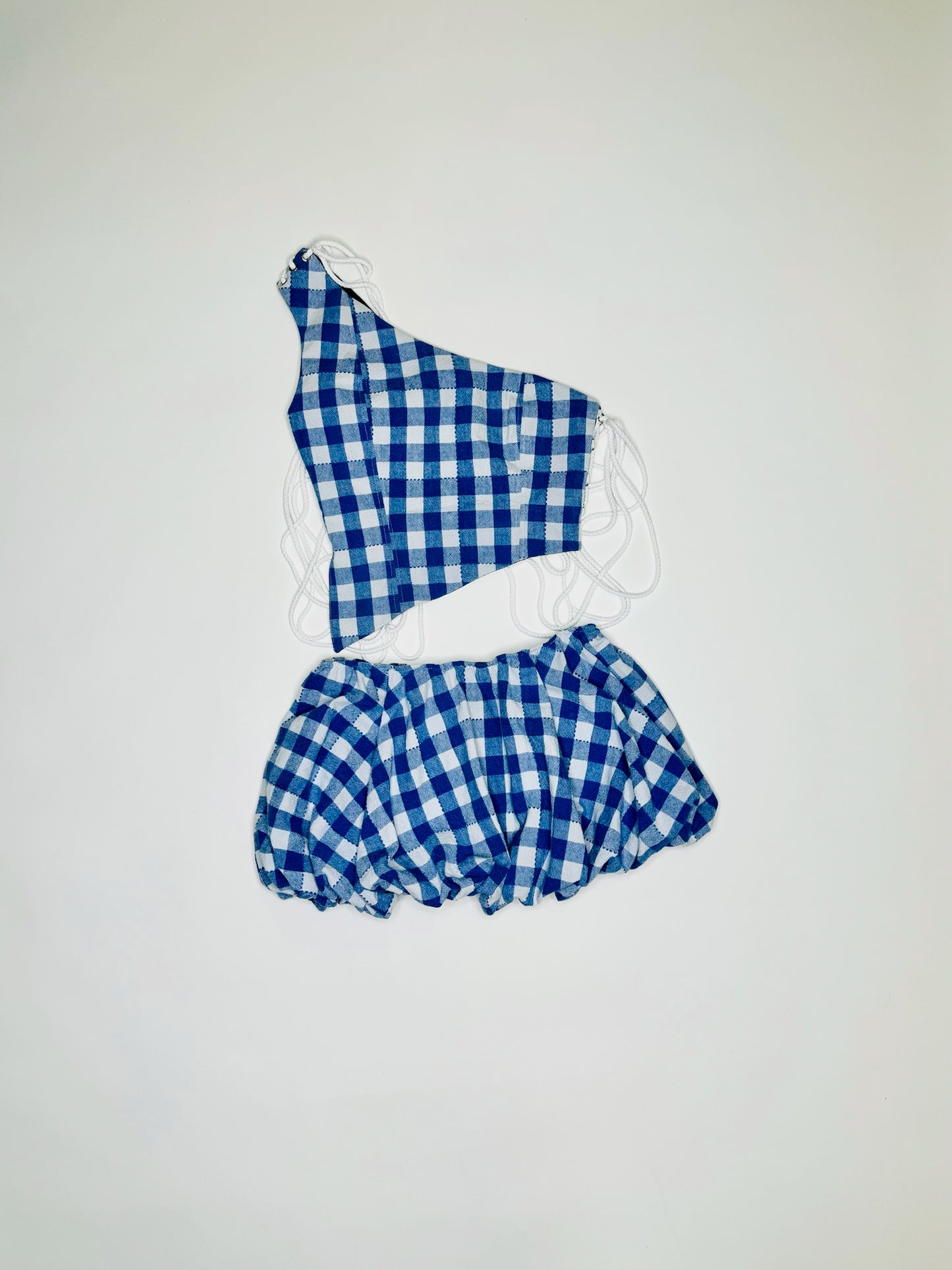 Blue Gingham Bubble Set