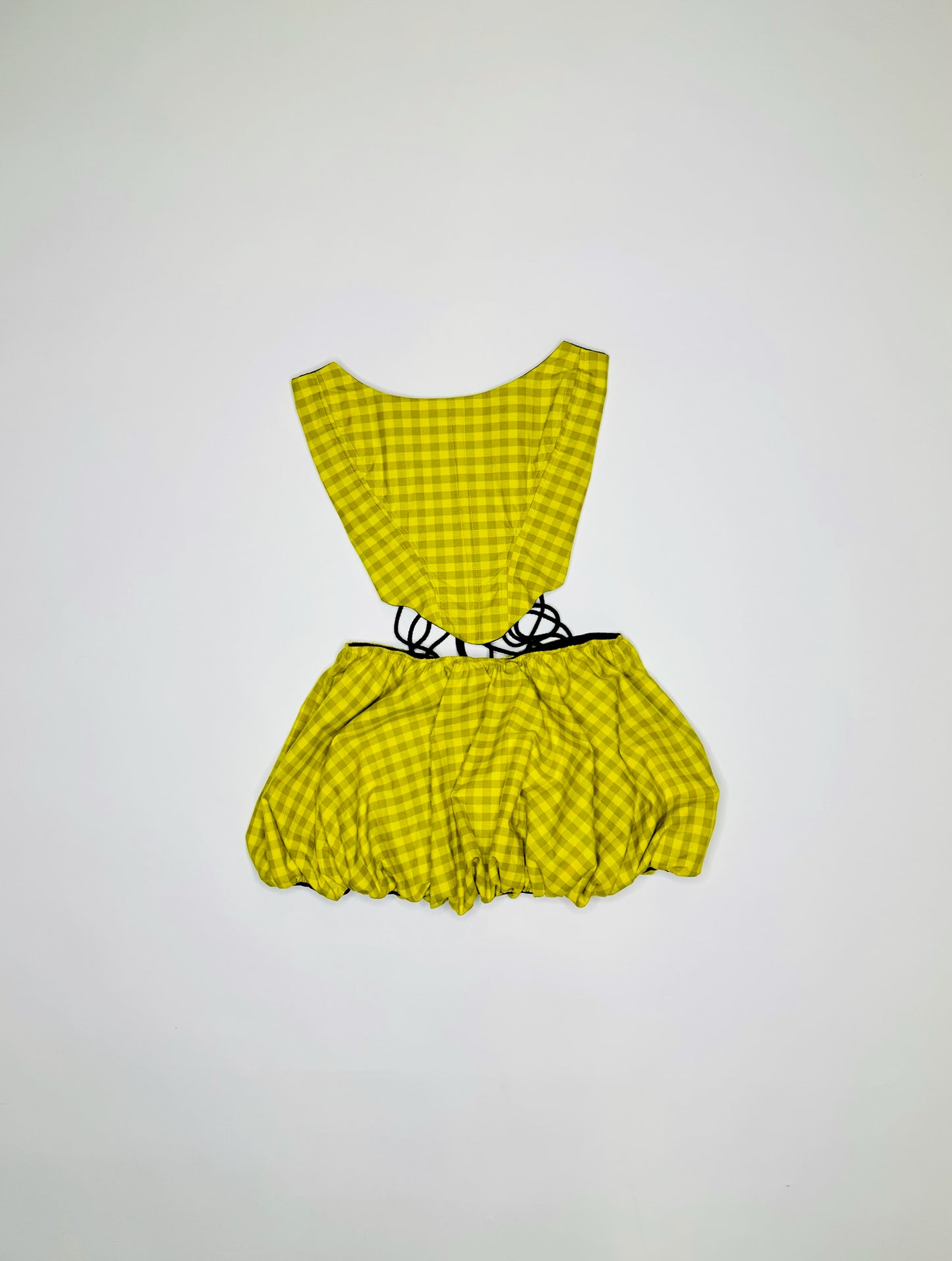 Yellow Gingham Bubble Set