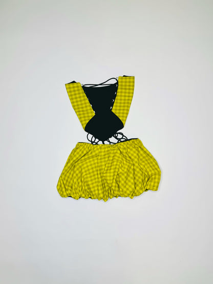 Yellow Gingham Bubble Set