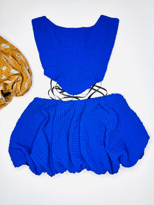 Blue Textured Bubble Set