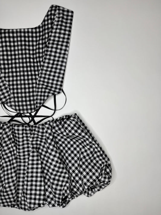 Black Gingham Set