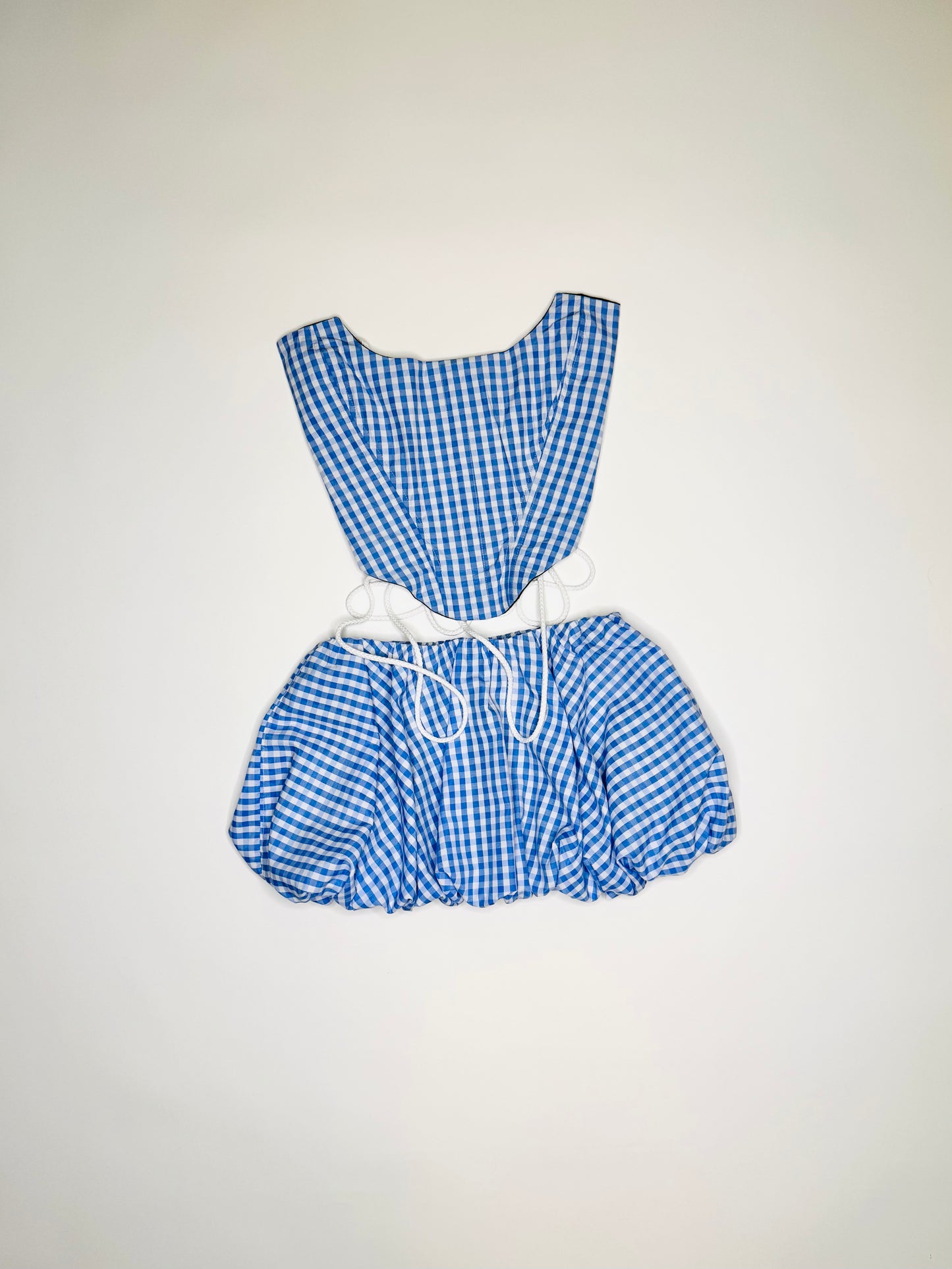 Classic Blue Gingham Bubble Set