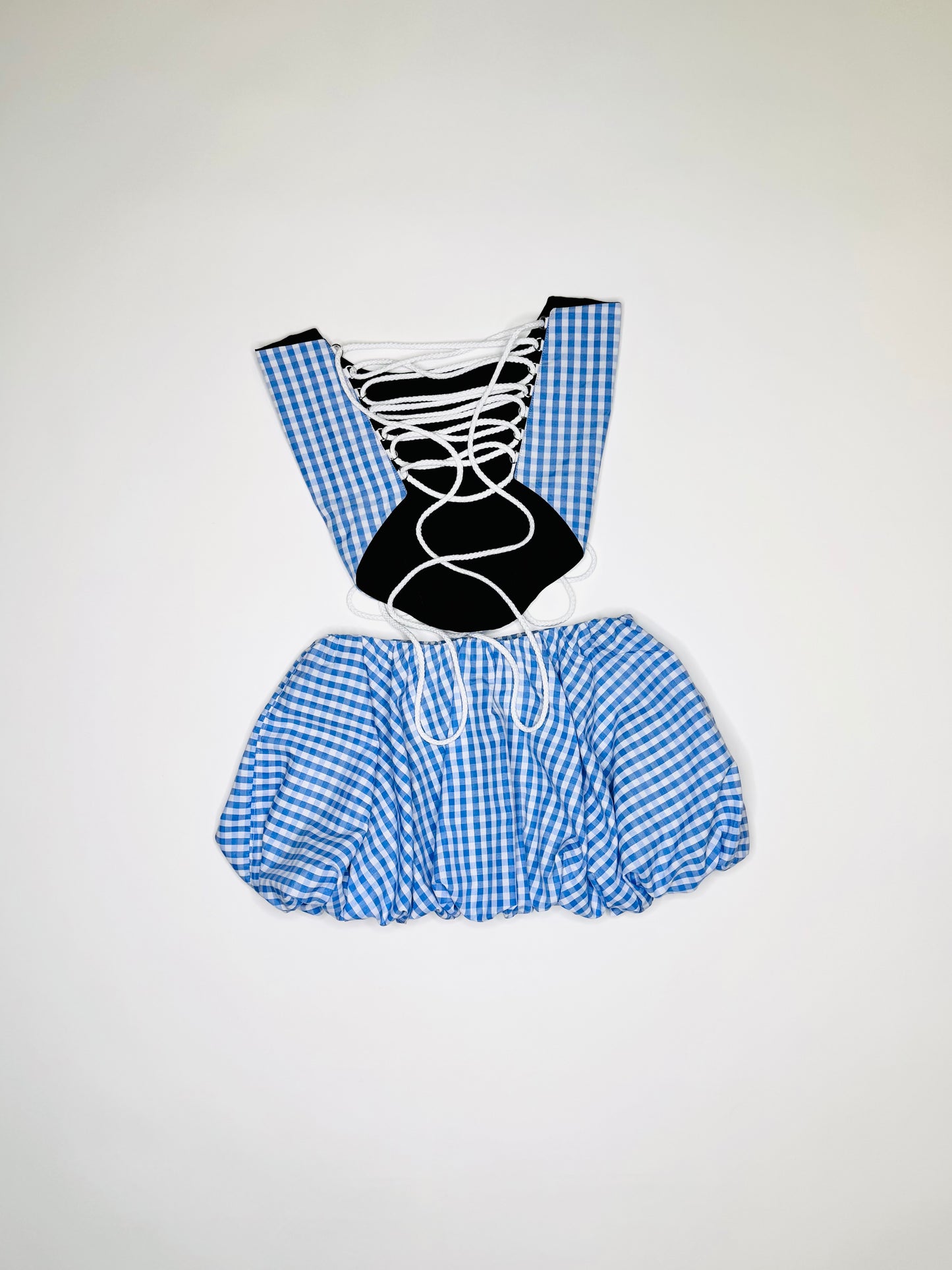 Classic Blue Gingham Bubble Set