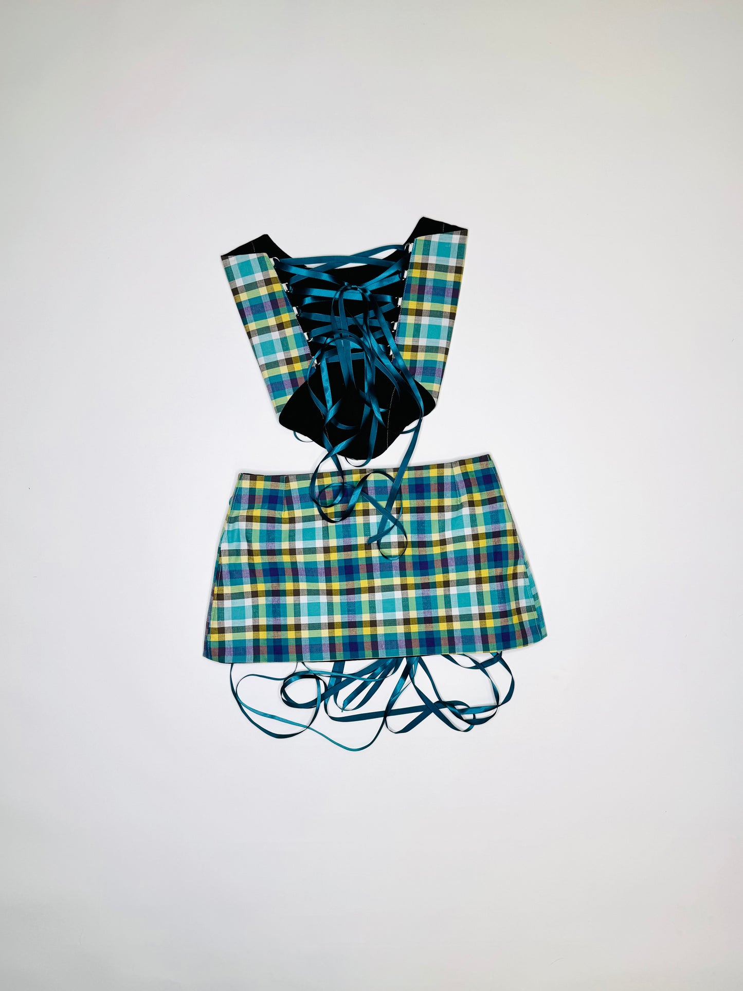 Teal Plaid Suki Set