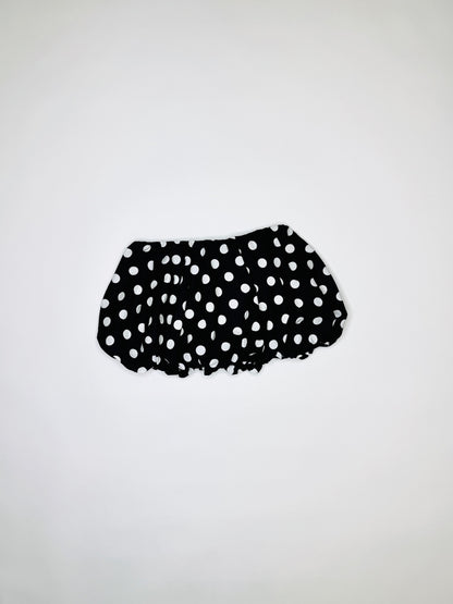 Black Polka Dot Bubble Skirt