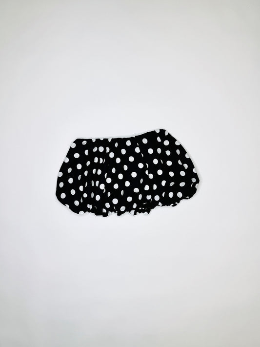 Black Polka Dot Bubble Skirt