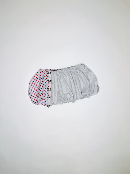 Polka Dot Pierced Bubble Skirt