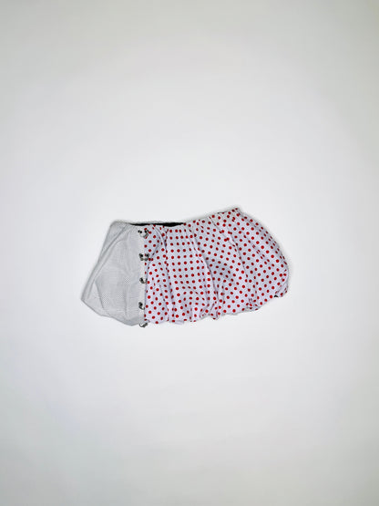 Polka Dot Pierced Bubble Skirt