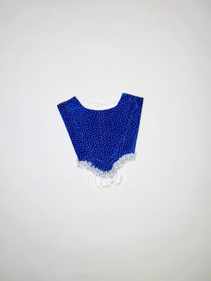 Royal Blue Ruffle Polka Dot