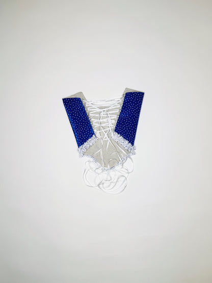 Royal Blue Ruffle Polka Dot