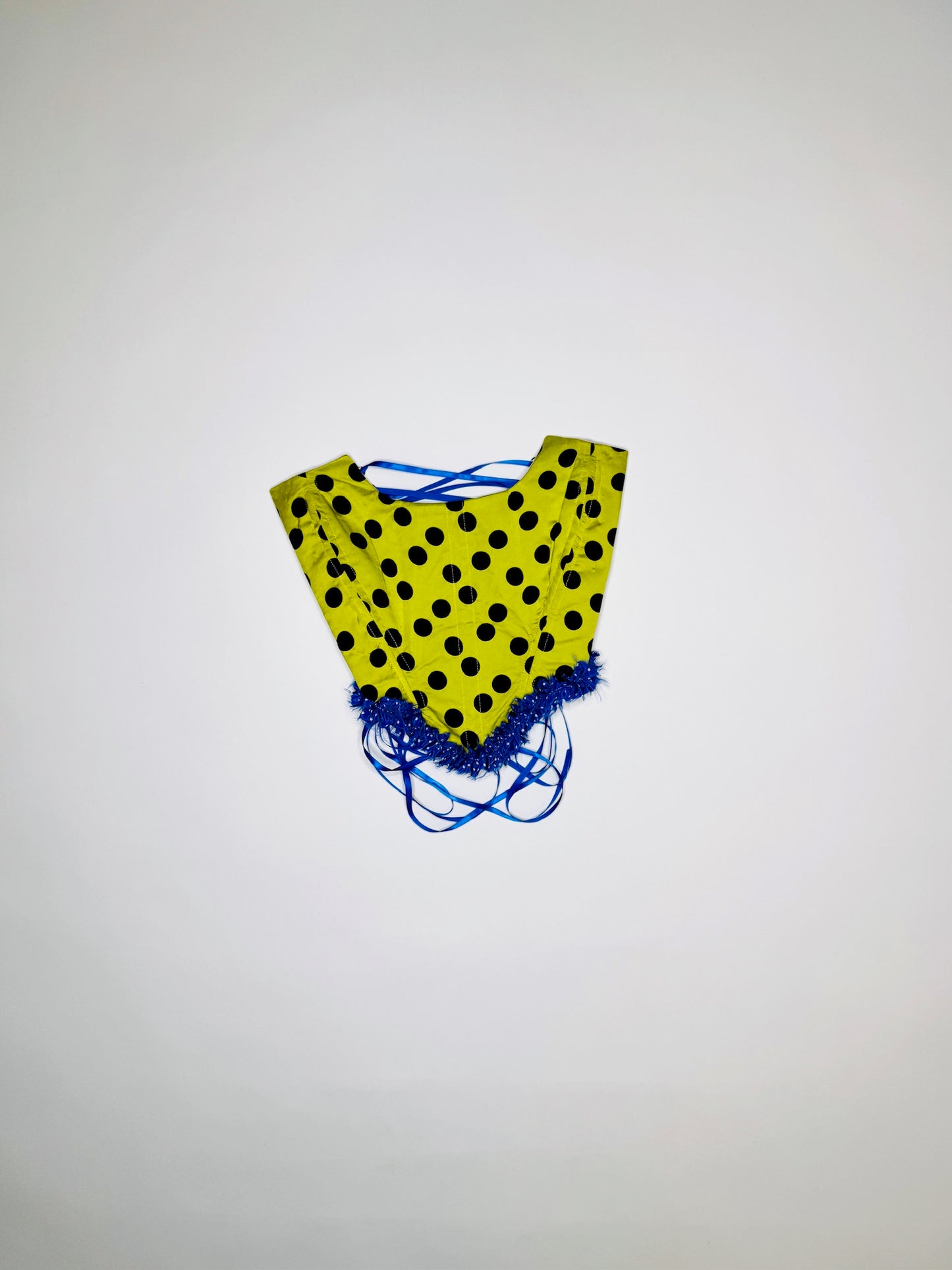Fluorescent Yellow Ruffle Polka Dot