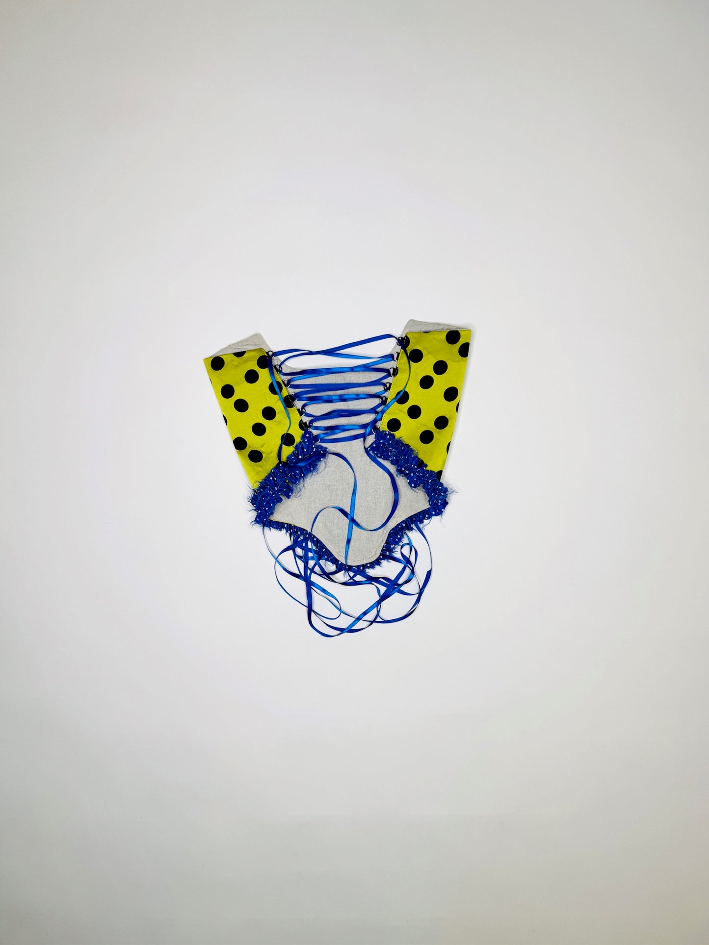 Fluorescent Yellow Ruffle Polka Dot