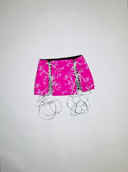 Hot Pink Jacquard Skirt