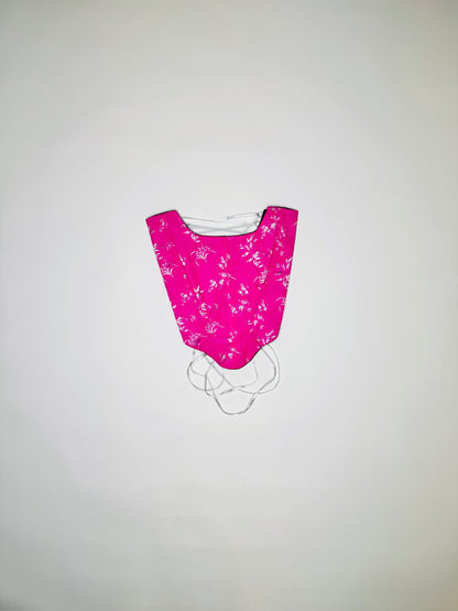 Hot Pink Jacquard Corset