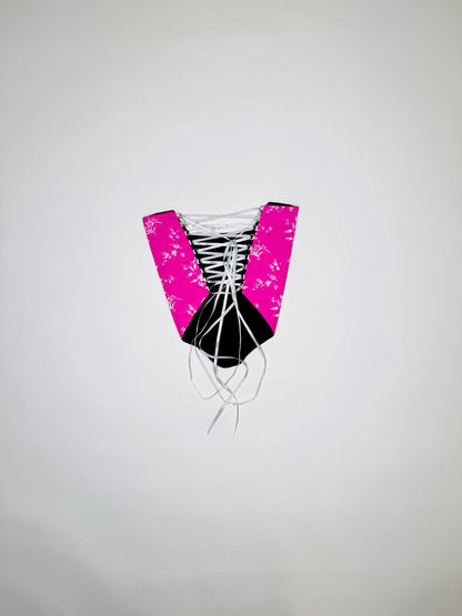 Hot Pink Jacquard Corset