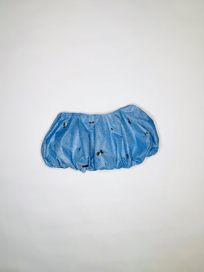 Baby Blue Pierced Jersey Bubble Skirt