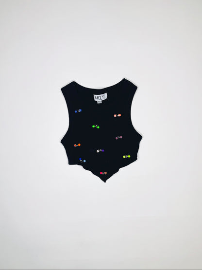 Ribbed Cropped Colorful Tank