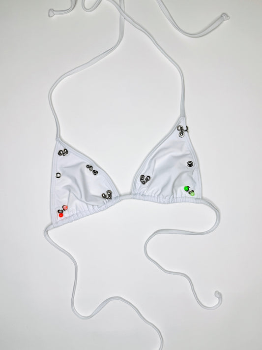 White Pierced Bikini