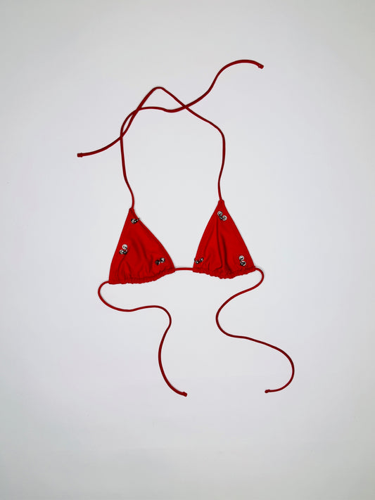 Red Mini Pierced Bikini