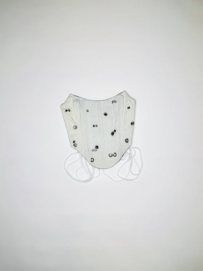 Light Blue Studded Pierced Corset