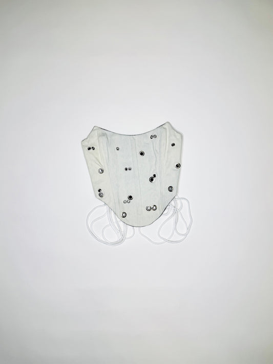 Light Blue Studded Pierced Corset
