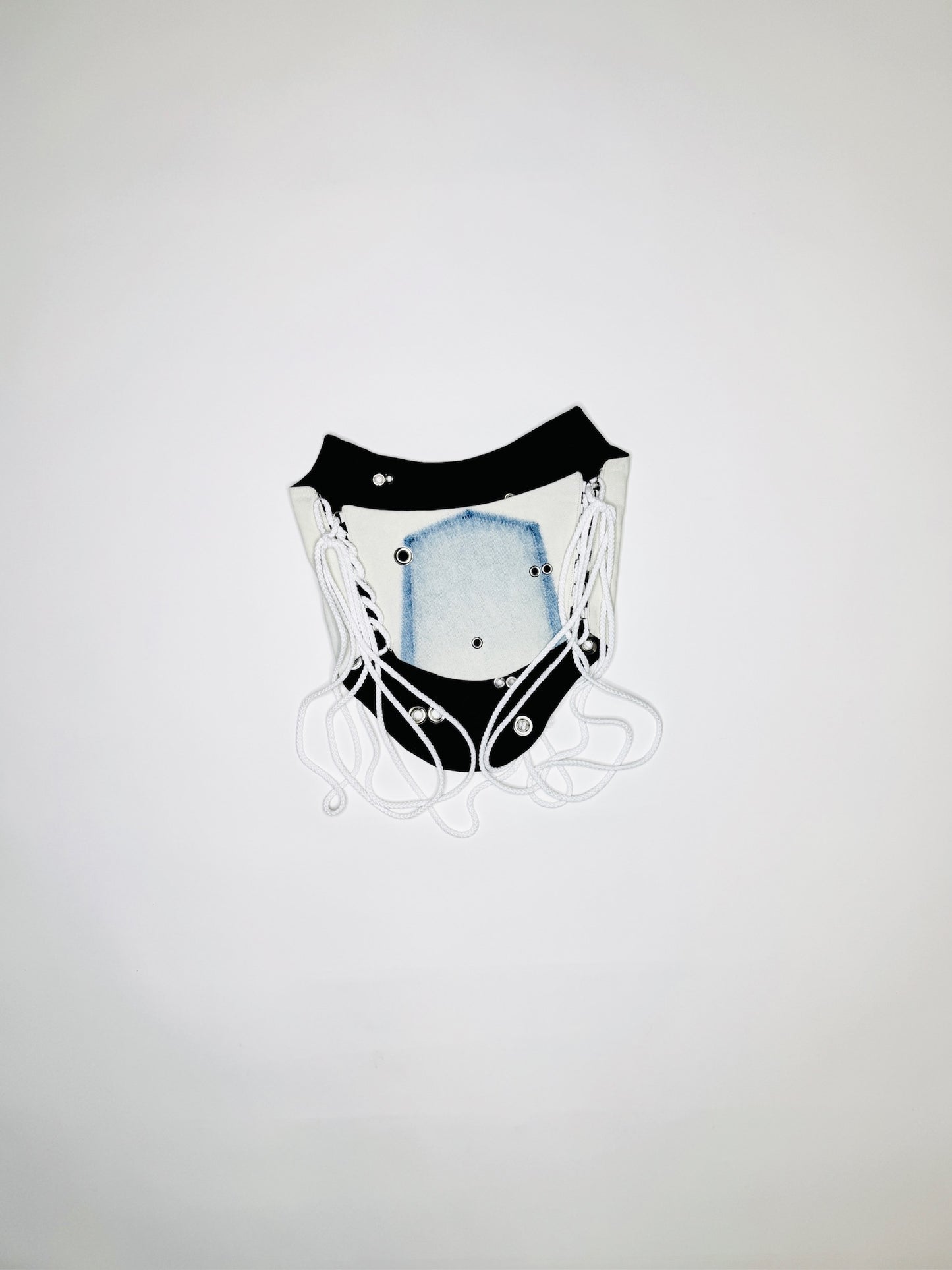 Light Blue Studded Pierced Corset